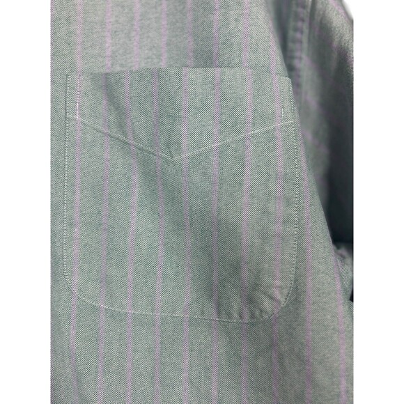 Vintage Abercrombie Fitch Shirt Mens Med Chambray Green The Big Shirt Button‎ - Picture 5 of 11